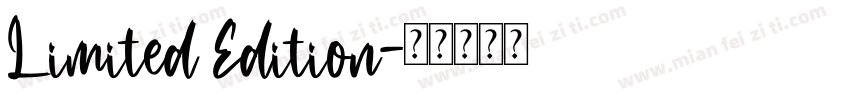 Limited Edition字体转换